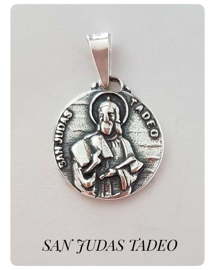 san judas tadeo medalla plata de ley oro