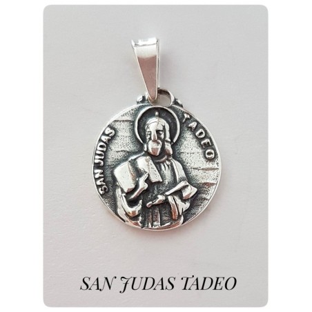 san judas tadeo medalla plata de ley oro