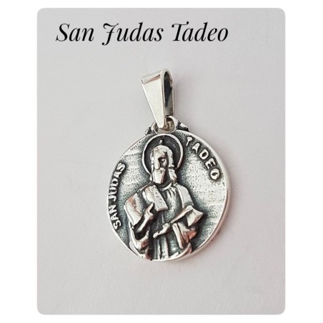 san judas tadeo medalla plata de ley oro