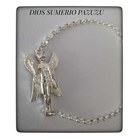 dios sumerio pazuzu pulsera plata de ley