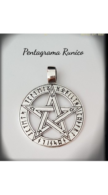 pentagrama runas vikingo colgante plata