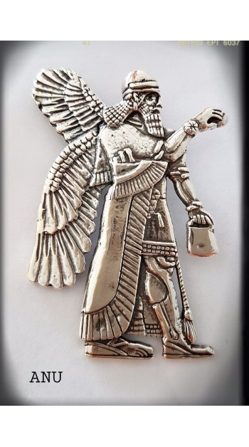 anu sumerio dios mesopotamia deidad plata de ley colgante oro