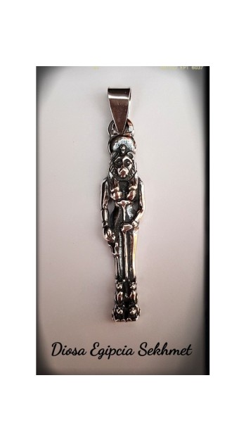 Colgante Diosa Egipcia ,Sekhmet silver plata colgante