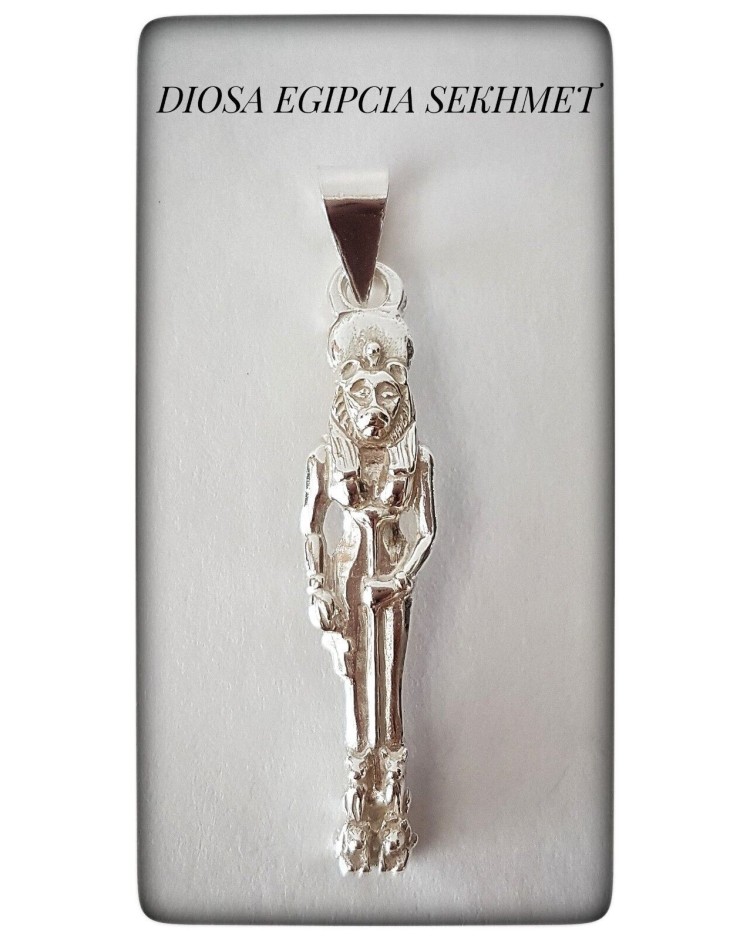 Colgante Diosa Egipcia ,Sekhmet silver plata colgante