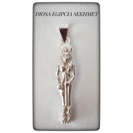 Colgante Diosa Egipcia ,Sekhmet silver plata colgante