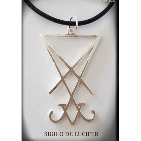 Sigilo de Lucifer,sello Satán Iglesia Satán Angel Caido Plata