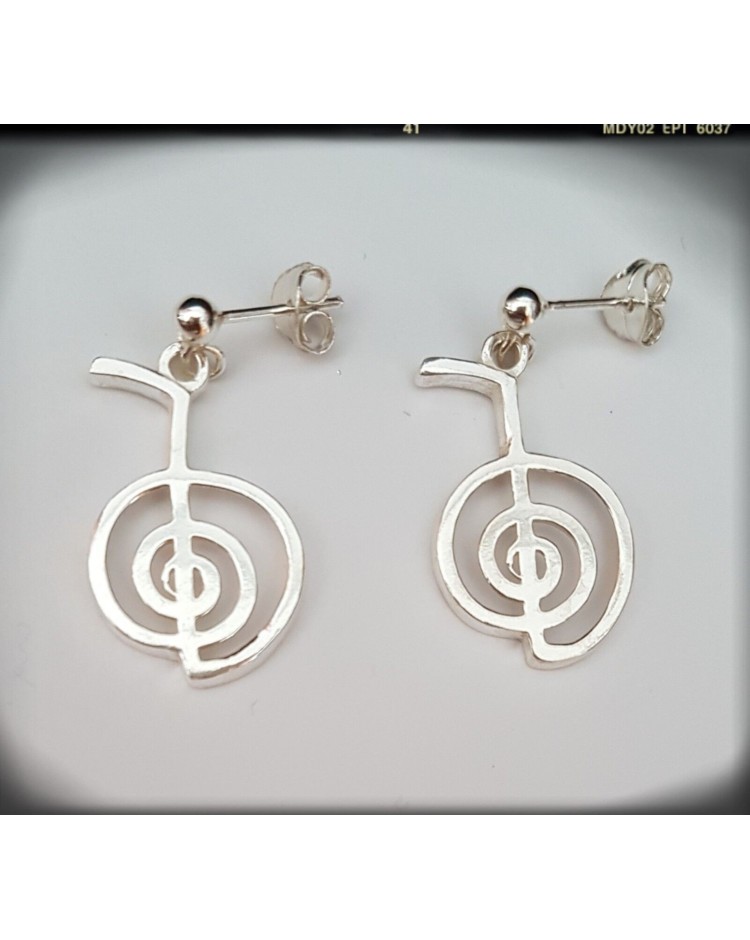 CHO KU REI PENDIENTES REIKI SILVER PLATA DE LEY CHO KU REI