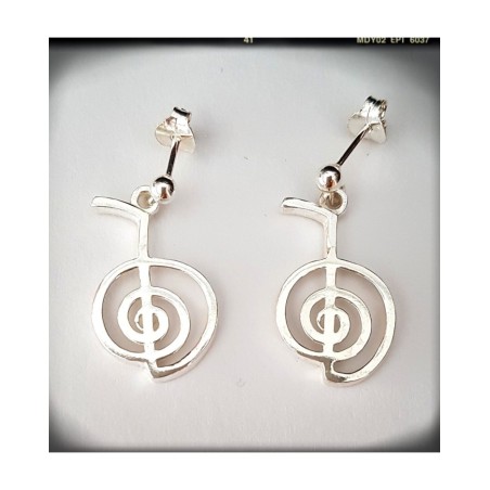 CHO KU REI PENDIENTES REIKI SILVER PLATA DE LEY CHO KU REI