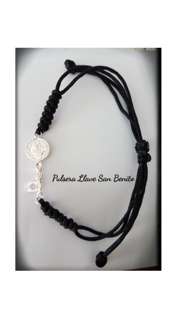 pulsera llave san benito plata de ley