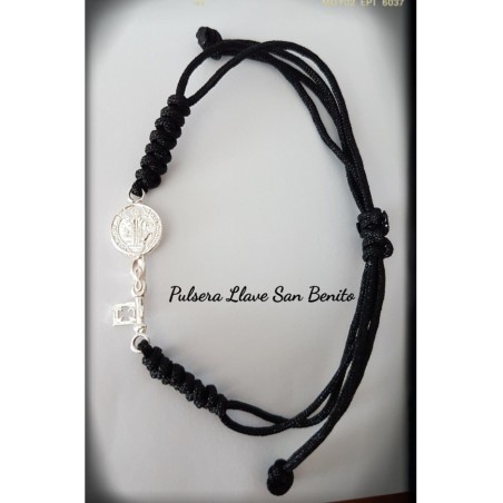 pulsera llave san benito plata de ley