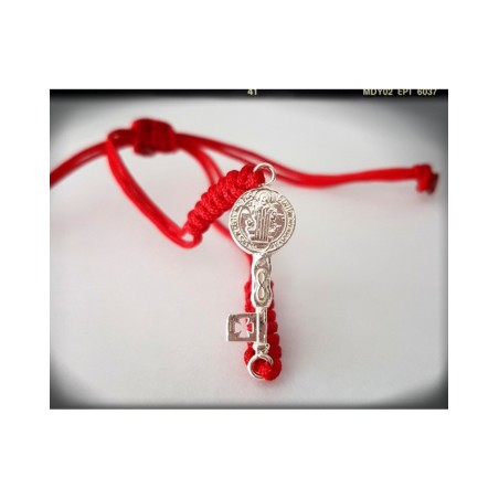 pulsera llave san benito plata de ley