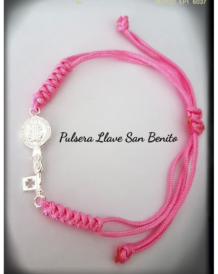 pulsera llave san benito plata de ley