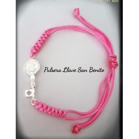 pulsera llave san benito plata de ley