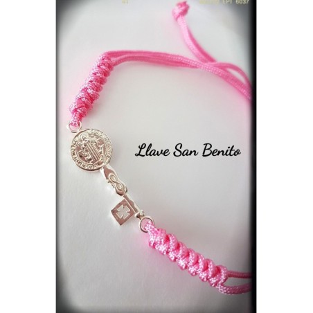 pulsera llave san benito plata de ley