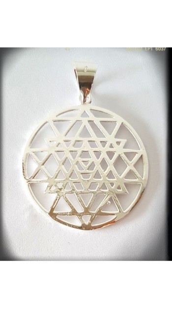 sri yantra colgante plata