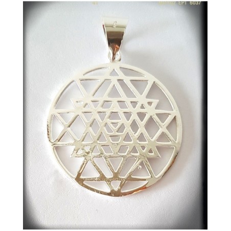 sri yantra colgante plata