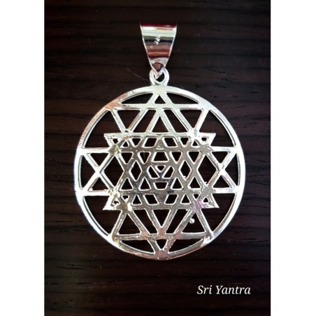 sri yantra colgante plata