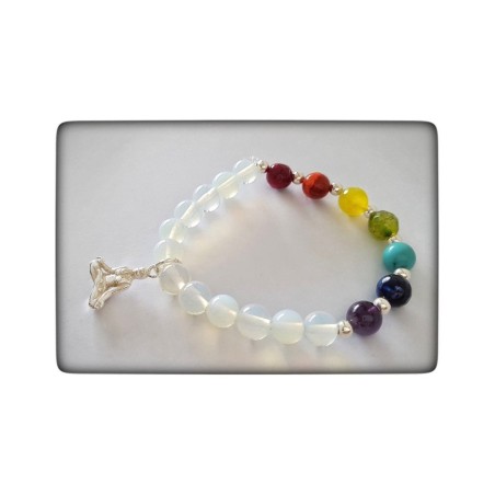 yoga meditacion pulsera plata chakras