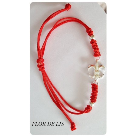 pulsera flor de lis plata colgante chakras