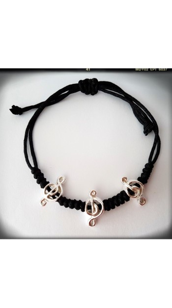 clave musical sol letra musical plata de ley pulsera