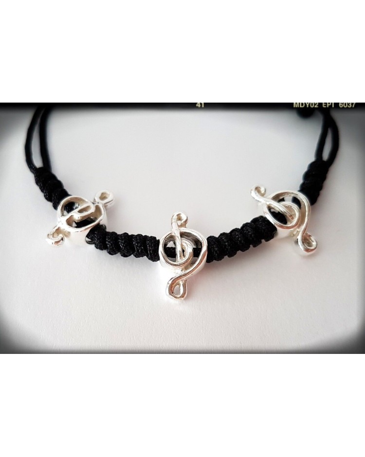 clave musical sol letra musical plata de ley pulsera