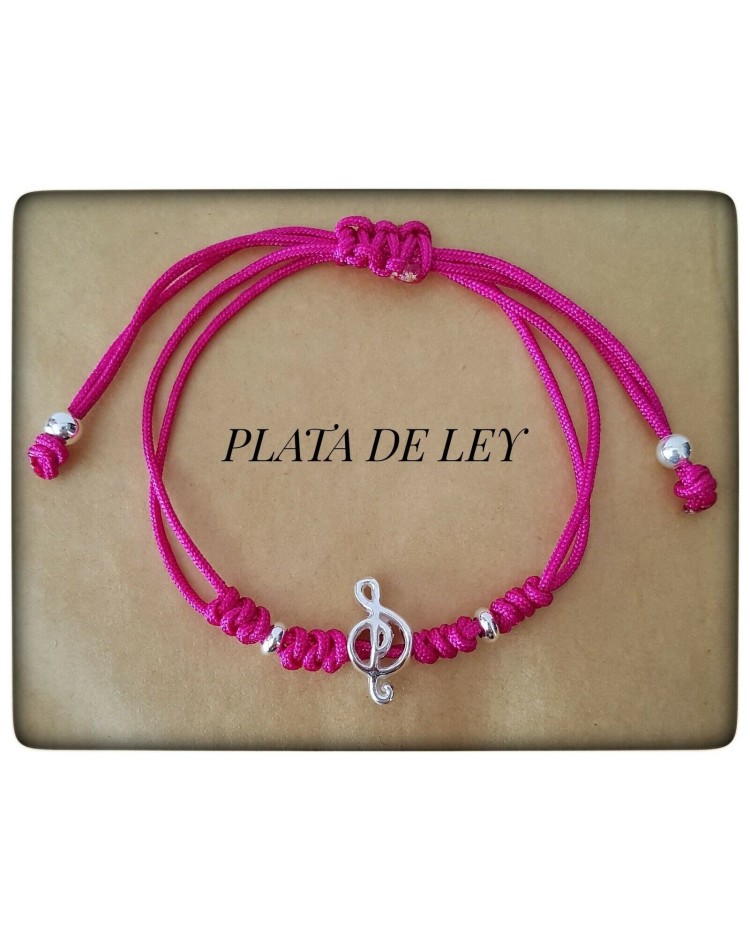 clave musical sol letra musical plata de ley pulsera