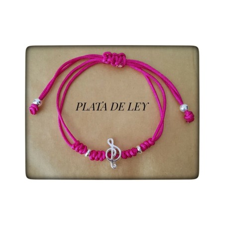 clave musical sol letra musical plata de ley pulsera