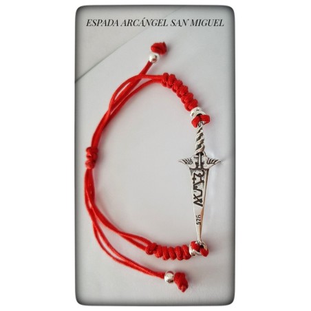 pulsera arcangel san miguel plata de ley