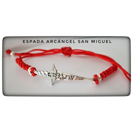 pulsera arcangel san miguel plata de ley