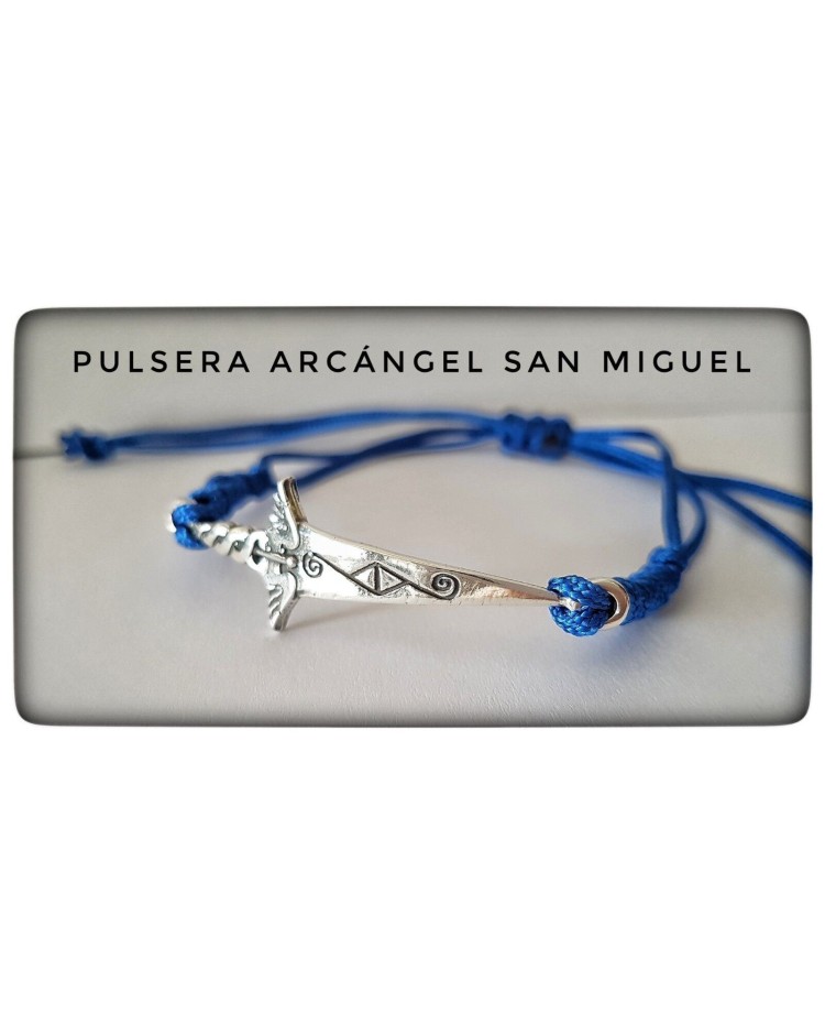 pulsera arcangel san miguel plata de ley