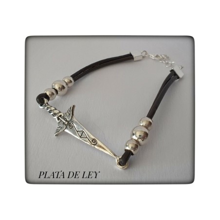 espada del arcangel san miguel pulsera plata de ley