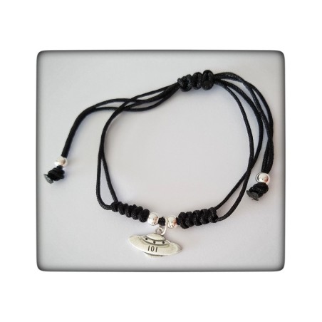 ovni ufo colgante plata de ley cadena extraterrestre pulsera