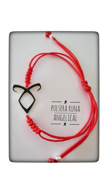 Pulsera runa angelical plata de ley runas de la suerte