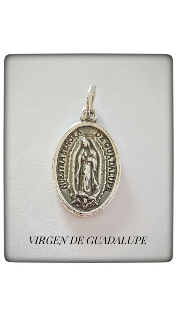 Virgen de guadalupe medalla plata de ley