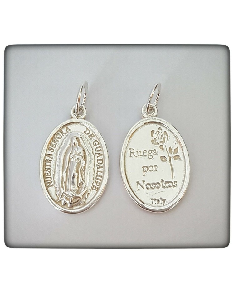 Virgen de guadalupe medalla plata de ley