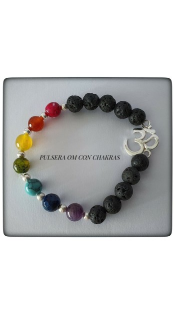 om chakras yoga meditacion reiki hindu india plata pulsera