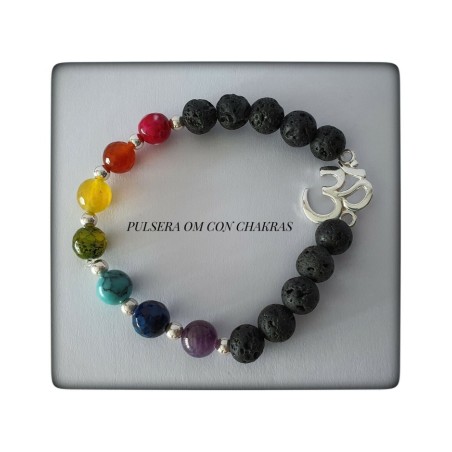 om chakras yoga meditacion reiki hindu india plata pulsera