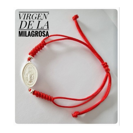 virgen de la milagrosa plata de ley pulsera colgante medalla