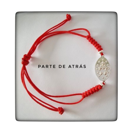 virgen de la milagrosa plata de ley pulsera colgante medalla