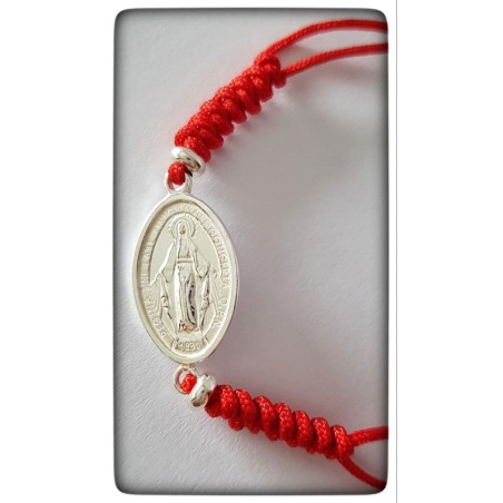 virgen de la milagrosa plata de ley pulsera colgante medalla