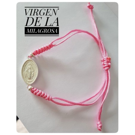 virgen de la milagrosa plata de ley pulsera colgante medalla