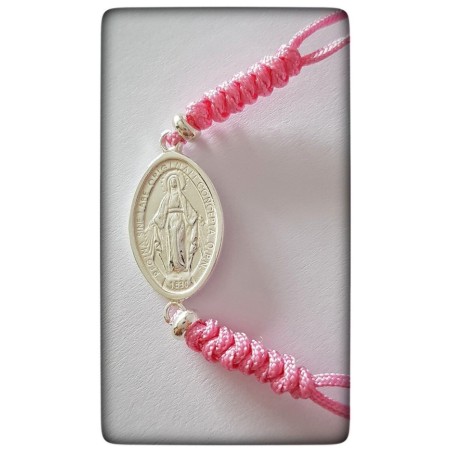 virgen de la milagrosa plata de ley pulsera colgante medalla