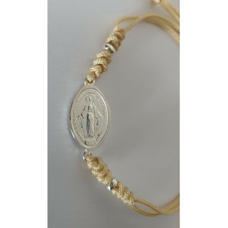 virgen de la milagrosa plata de ley pulsera colgante medalla