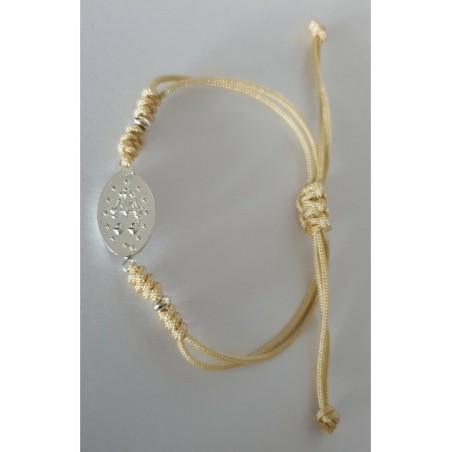 virgen de la milagrosa plata de ley pulsera colgante medalla