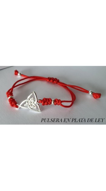 pulsera triqueta celta amuleto plata de ley