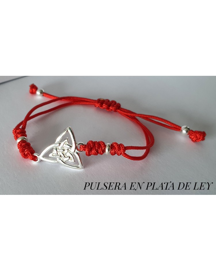 pulsera triqueta celta amuleto plata de ley