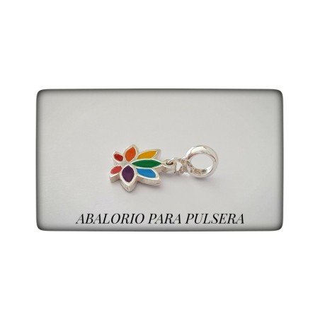 flor de loto reiki yoga abalorio plata de ley chakras