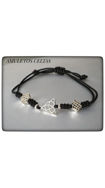 amuleto celta triqueta nudo celta plata pulsera embrujada