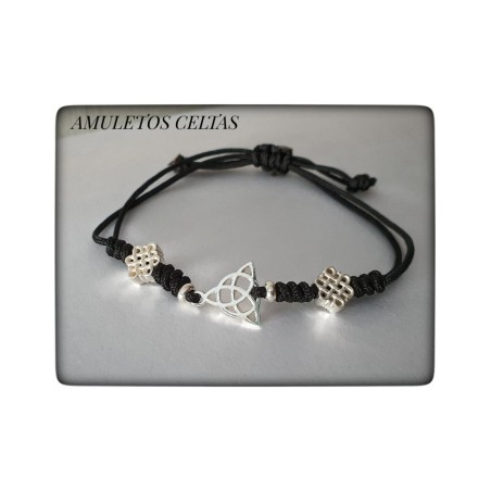 amuleto celta triqueta nudo celta plata pulsera embrujada