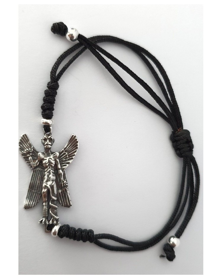 pulsera dios sumerio pazuzu plata de ley